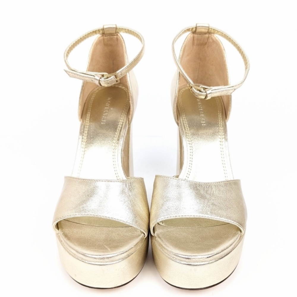 Tory Burch Metallic Gold Platform Sandal Heels